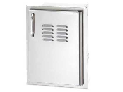 AOG 14 Inch Single Access Door With Tank Tray And Louvers - Vertical - Right