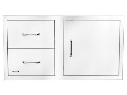 Bull 30-Stainless Steel Access Door & Double Drawer Combo with Reveal