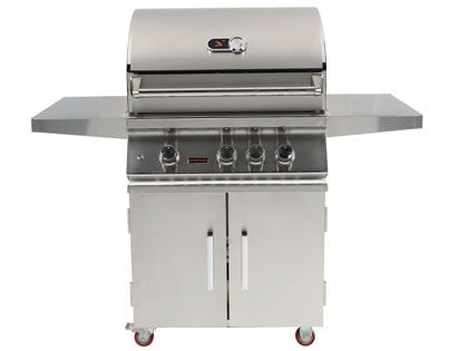 Whistler 28-Inch 3-Burner Gas Grill With Rear Infrared Burner, Grill Lights, Rotisserie Kit & Cover