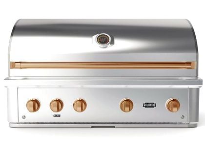 Wildfire Ranch Pro 42-Inch 4 Burner 304 Stainless Steel Gas Grill with Infrared Rear Burner - Brushed Bronze Accents