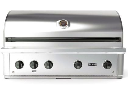 Wildfire Ranch Pro 42-Inch 4 Burner 304 Stainless Steel Gas Grill with Infrared Rear Burner - Chrome Black Accents