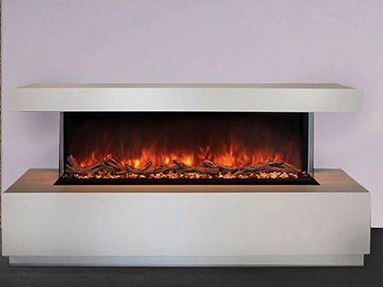 Modern Flames 44-inch Landscape Pro Multi Linear Electric Fireplace with Floating Mantel Set