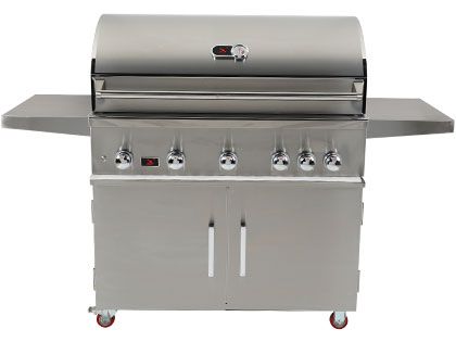 Whistler 42-Inch 5-Burner Gas Grill With Rear Infrared Burner, Grill Lights, Rotisserie Kit & Cover