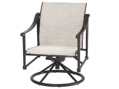 Gensun Morro Bay Cast Aluminum Sling Swivel Rocking Lounge Chair