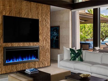 SimpliFire 50-Inch Allusion Slim Linear Electric Fireplace 