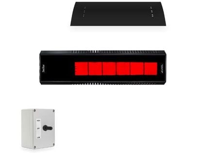 SunStar 48-Inch 50,000 BTU Gas Infrared Patio Heater with Switch, Heat Shield and Fixed Mounting Kit