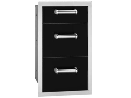 Fire Magic Echelon Flush 14-Inch Black Triple Access Drawer With Soft Close