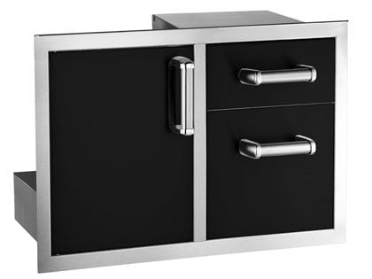 Fire Magic Echelon Flush 30-Inch Black Access Door & Double Drawer Combo With Soft Close