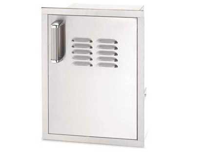 Fire Magic Premium Flush 14-Inch Right-Hinged Soft Close Louvered Single Access Door With Propane Tank Storage