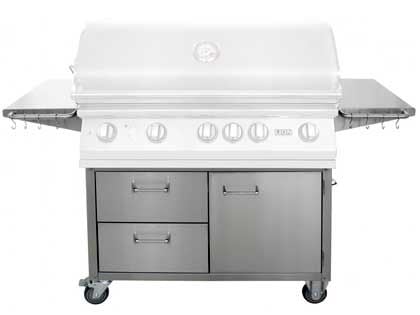 Lion 40-Inch Stainless Steel Grill Cart With Access Doors