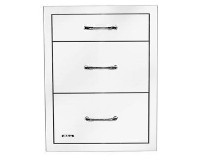 Bull 21-Inch Stainless Steel Triple Access Drawer with Reveal