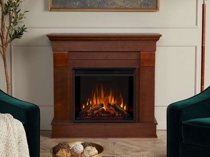 Chateau 41-Inch Electric Fireplace Mantel in Espresso
