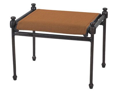 Gensun Morro Bay Cast Aluminum Padded Sling Ottoman