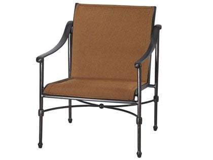 Gensun Morro Bay Cast Aluminum Padded Sling Outdoor Patio Lounge Chair