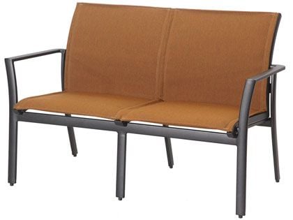 Gensun Echelon Cast Aluminum Padded Sling Patio Loveseat