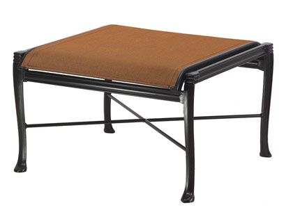 Gensun Michigan Cast Aluminum Padded Sling Ottoman