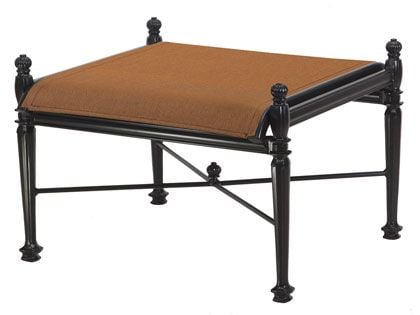 Gensun Grand Terrace Cast Aluminum Padded Sling Ottoman
