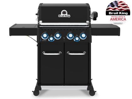 Broil King Baron 490 PRO 4-Burner Gas Grill With With Rotisserie and Side Burner - Shadow