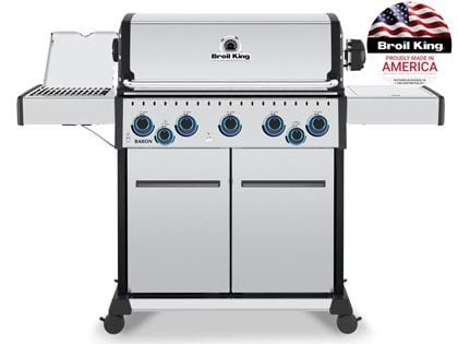 Broil King Baron S 590 PRO IR 5 Burner Grill with Infrared Side Burner & Rotisserie Kit