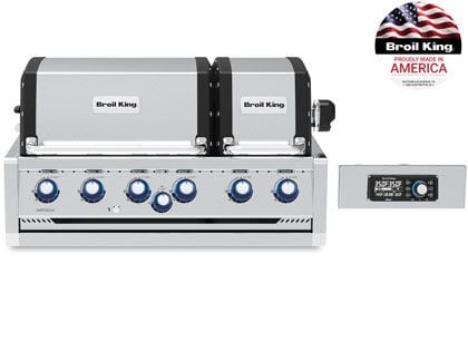 Broil King Imperial QS670 44-Inch 6-Burner Built-In Gas Grill With Rear Infrared Burner, Rotisserie Kit & iQue™ Technology Control
SKU:	699774
SKU2:	699777