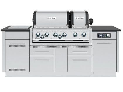 Broil King Imperial QS 690i 6-Burner Gas Grill Island With Rotisserie & Side Burner & iQue™ Technology Control
