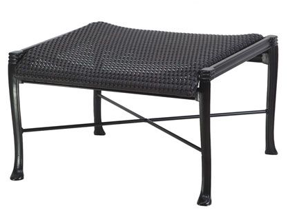 Gensun Michigan Cast Aluminum Woven Ottoman