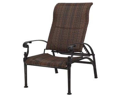 Gensun Florence Cast Aluminum Woven Outdoor Patio Reclining Chair