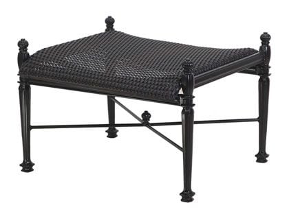 Gensun Grand Terrace Cast Aluminum Woven Ottoman