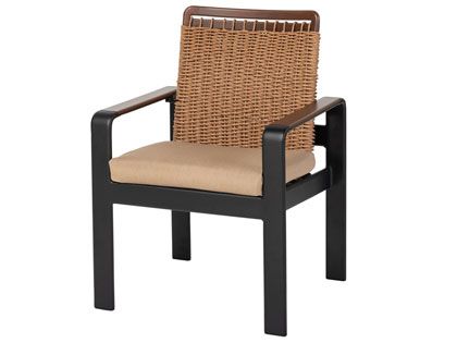 Gensun Hudson Cast Aluminum Dining Arm Chair with Optional Seat Cushion