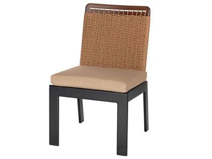 Gensun Hudson Cast Aluminum Dining Side Chair with Optional Seat Cushion