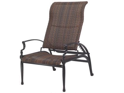 Gensun Bel Air Cast Aluminum Woven Reclining Chair
