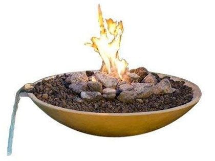 American Fyre Designs 48-Inch Marseille Fire Bowl with Water Spout