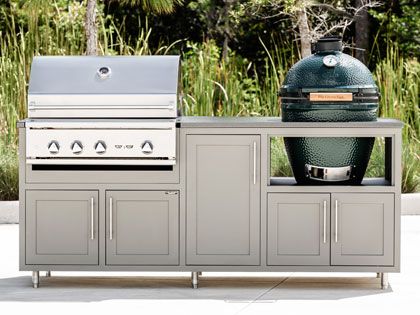 Challenger Designs 7-Ft Outdoor Kitchen Island with 32-Inch Delta Heat Gas Grill