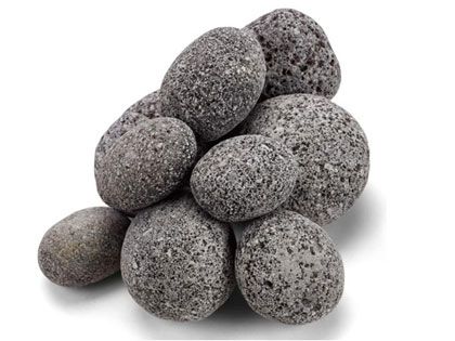 HPC Fire Grey Rolled Lava Stone, 1/2 Cubic Foot, 2.5 - 4.5 Inches
