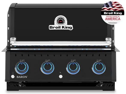 Broil King Baron 28-Inch 420 Shadow IR 4-Burner Built-In Gas Grill