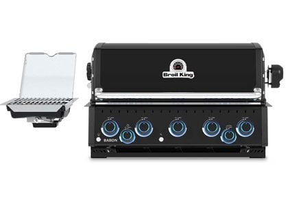Broil King Baron 490 IR Shadow 28-in 4 Burner Built-In Grill with Infrared Side Burner - Black