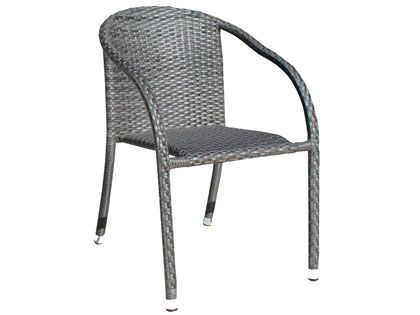 Hospitality Rattan Spectrum Wicker Stackable Outdoor Dining Arm Chair