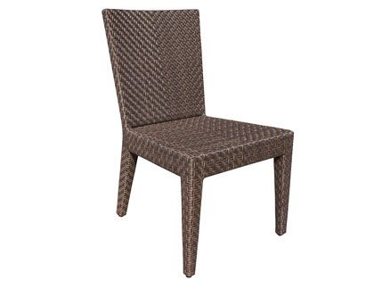 Hospitality Rattan Atlantis Wicker Outdoor Dining Side Chair