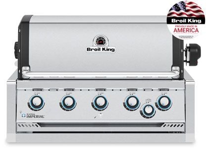 Broil King Imperial 38-Inch S570 5-Burner Built-In Gas Grill With Rear Infrared Burner & Rotisserie Kit