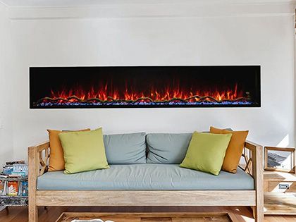 Modern Flames 96-inch Landscape Pro Slim Linear Electric Fireplace