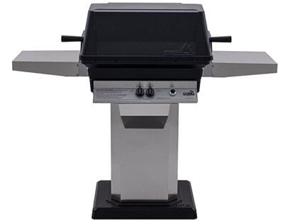 PGS A40 Cast Aluminum Gas Grill On Stainless Steel Patio Base