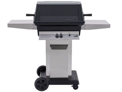 PGS A40 Cast Aluminum Gas Grill On Stainless Steel Portable Pedestal Base