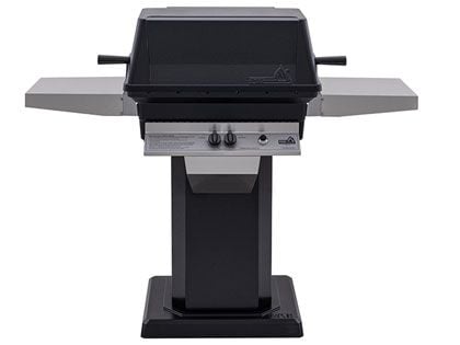 PGS A40 Cast Aluminum Gas Grill On Black Patio Base