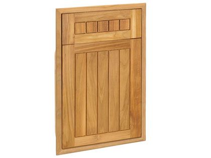 Pacific Teak Millworks 18-Inch Cottage Panel Teak Wood Single Access Door with False Drawer