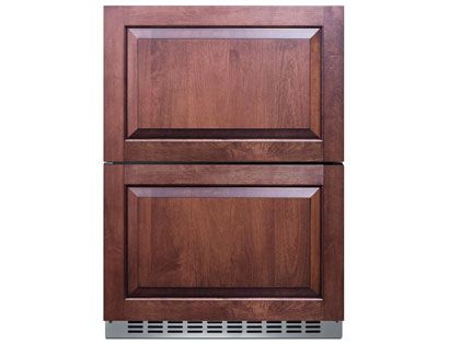 Summit 24-Inch 3.7 Cu. Ft. 2-Drawer All-Refrigerator, ADA Compliant - Custom Panel
