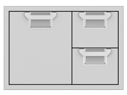 Aspire By Hestan 30-Inch Double Drawer And Single Storage Door Combo