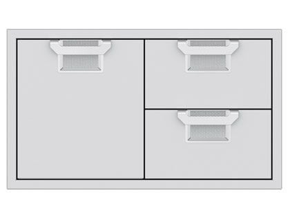 Aspire By Hestan 36-Inch Double Drawer And Single Storage Door Combo
