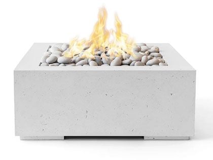 HPC Fire 32-Inch Dekko Alea Square Lightweight Concrete Gas Fire Pit