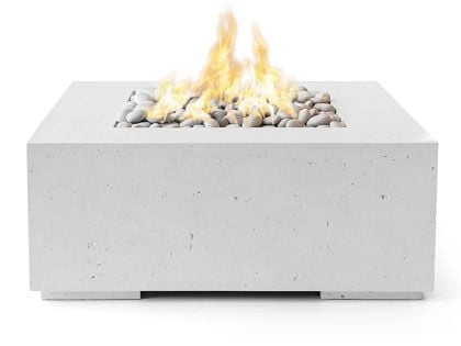 HPC Fire 40-Inch Dekko Alea Square Lightweight Concrete Gas Fire Pit