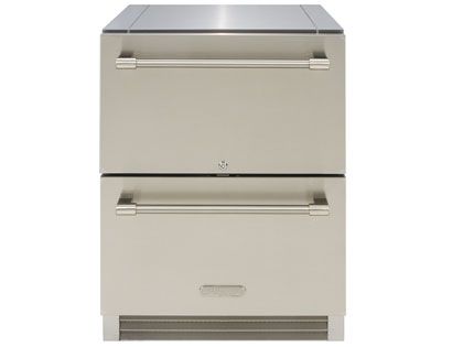 Alfresco 24-Inch 5.67 Cu. Ft. PolarCore™ Undercounter Outdoor Rated Two-Drawer Refrigerator